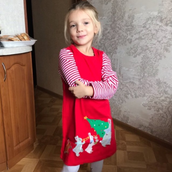 Christmas Tree Striped Mice Holiday Dress - Picture 2 of 2